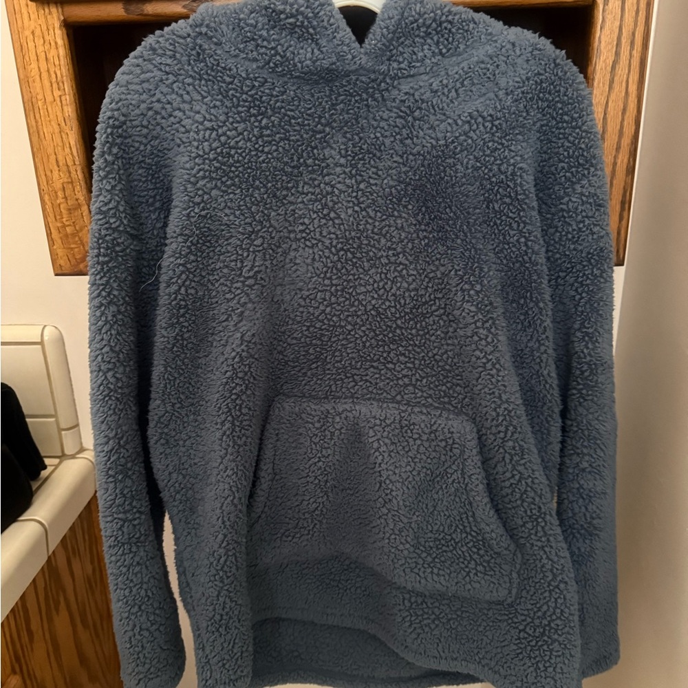 32 Degrees Blue Sherpa Hoodie Sweatshirt
